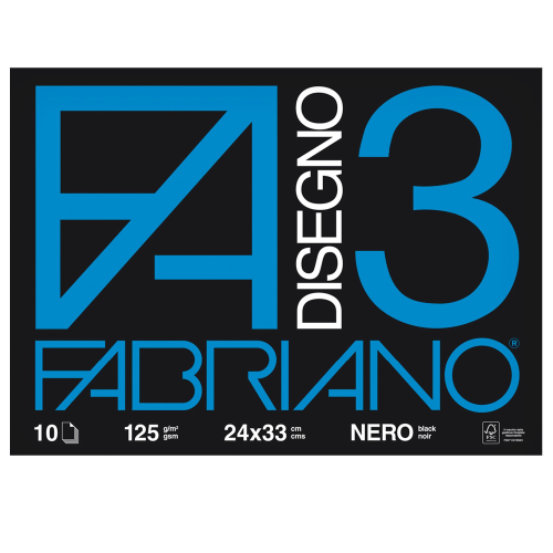 CF10 ALBUM DA 10FF FABRIANO DISEGNO 3 - NERO